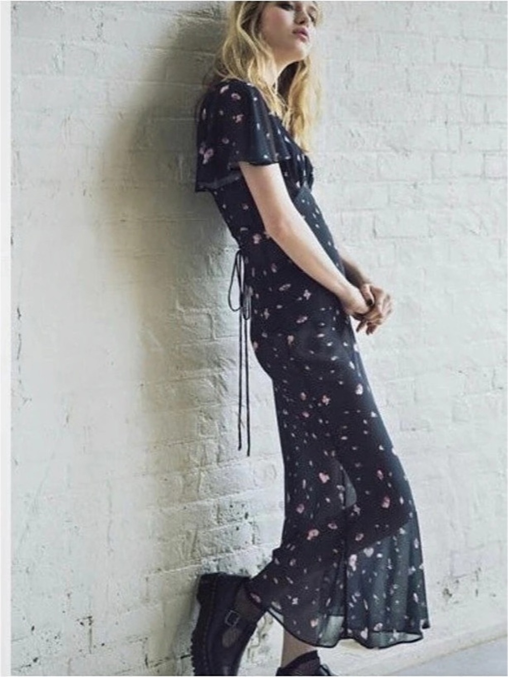 Betsey Johnson Sheer Floral Maxi Dress - like New - Size S